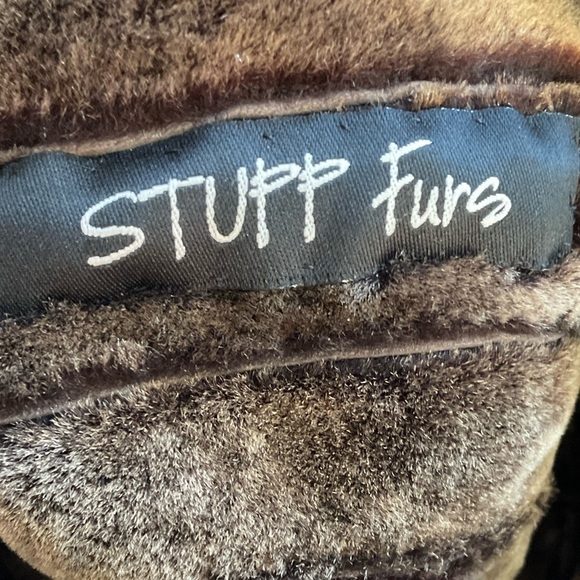 Stupp Furs Brown Sheepskin Fur Shearling Striped Hat EUC One Size main image 6